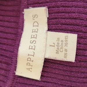 APPLESEED'S Purple Turtleneck Size Large